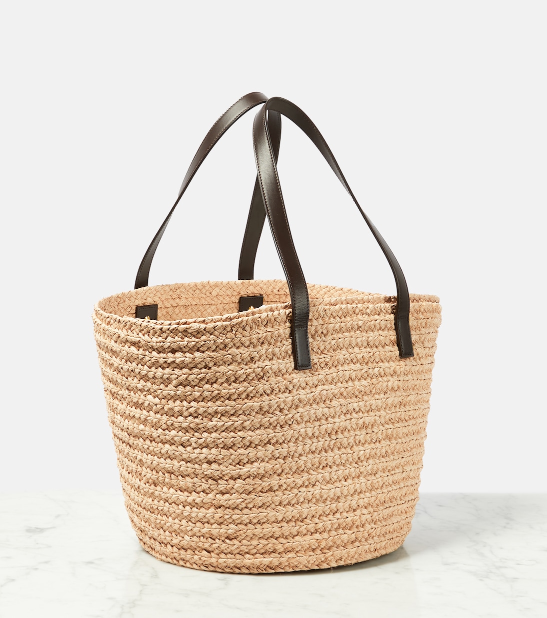 Borsa Panier Medium in rafia | Saint Laurent