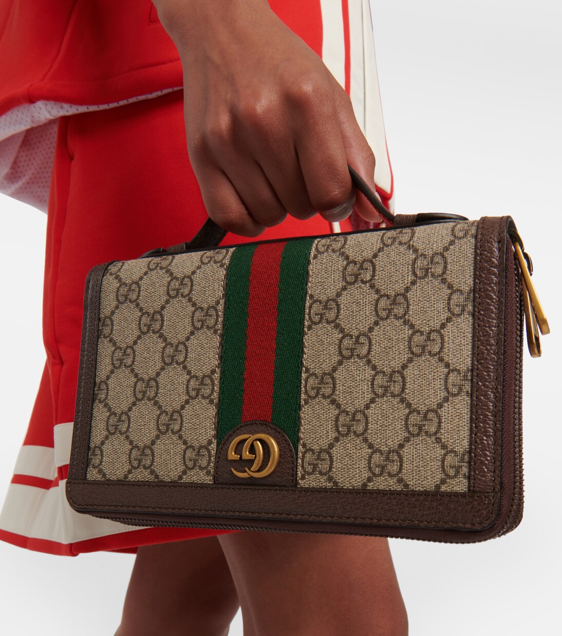 Ophidia GG canvas travel case in multicoloured Gucci Mytheresa
