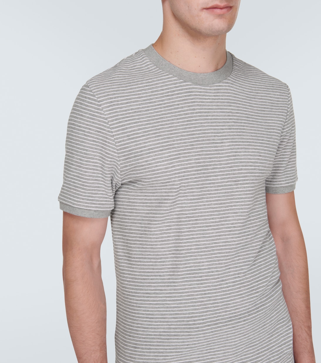 Camiseta de jersey de algodón a rayas | Thom Browne