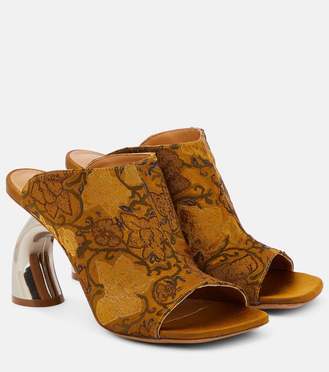 Mules en jacquard à fleurs | Dries Van Noten