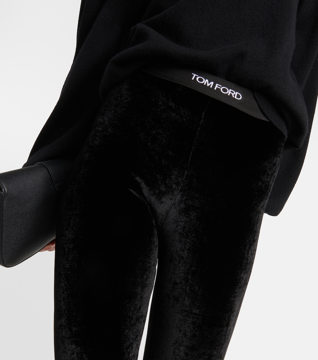 Legging en velours à logo | Tom Ford