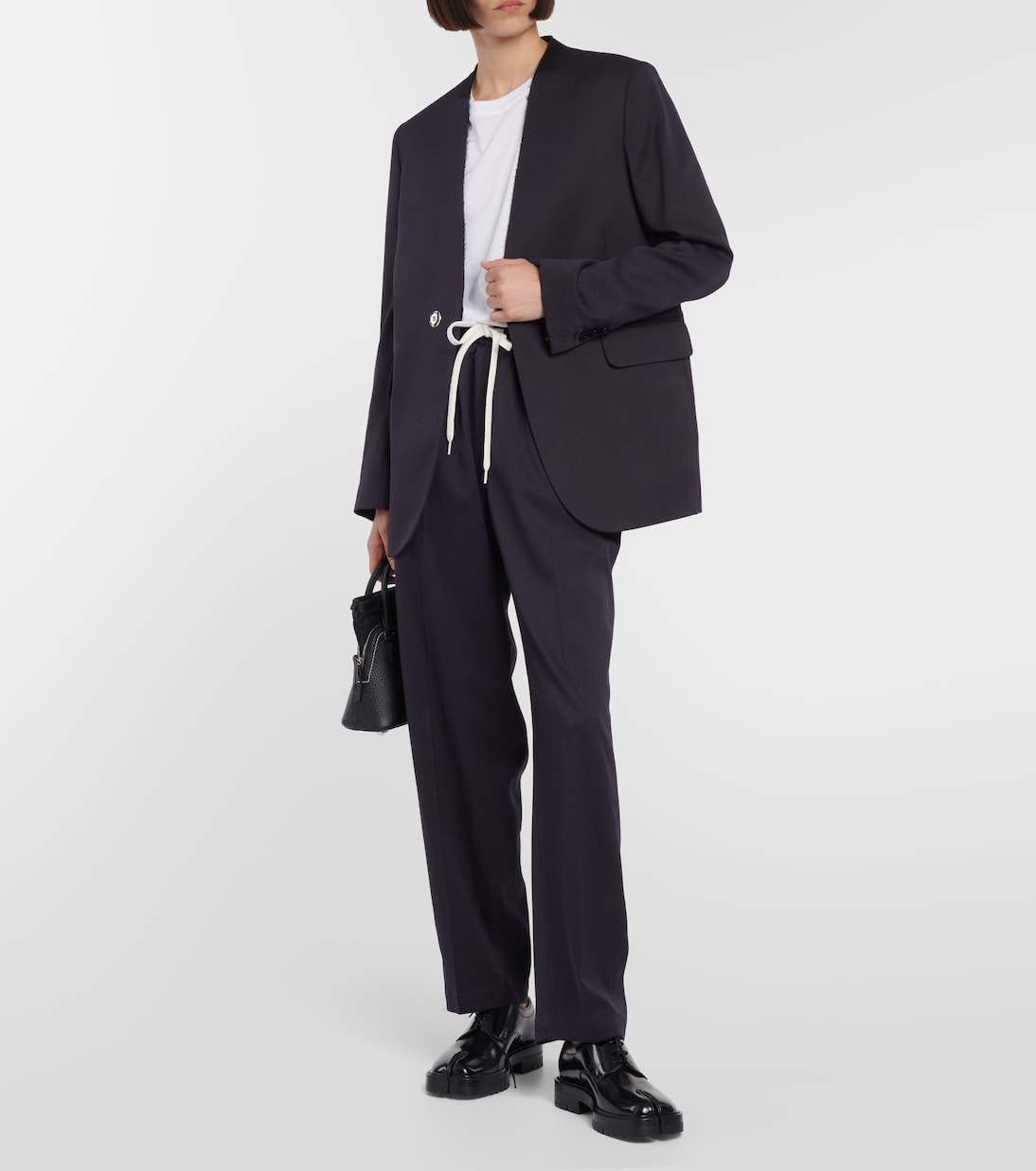 Single-breasted wool-blend blazer | MM6 Maison Margiela