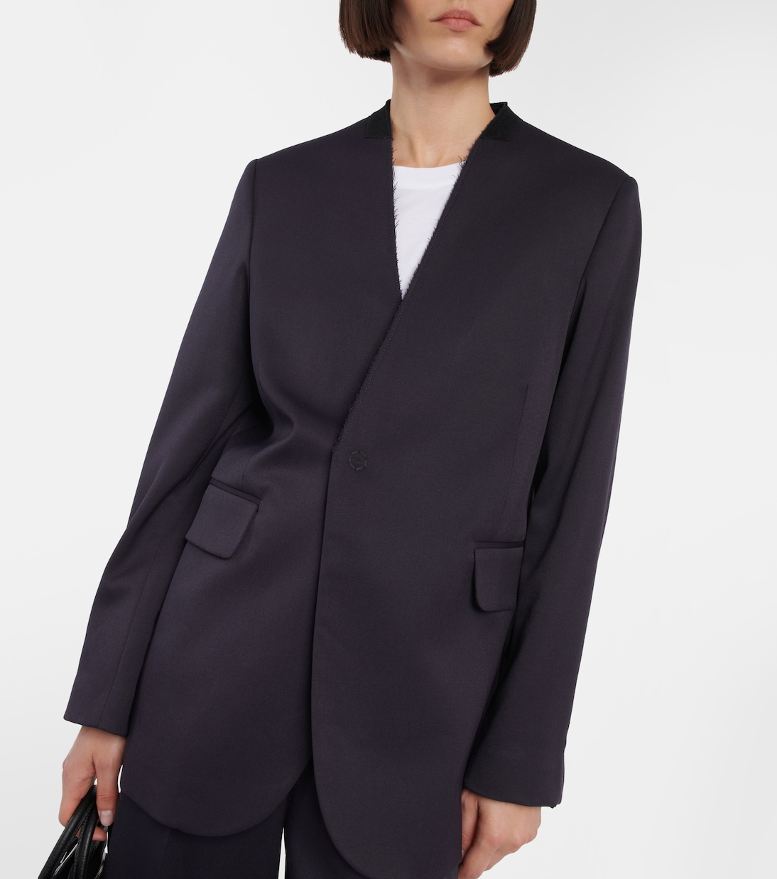 Single-breasted wool-blend blazer | MM6 Maison Margiela