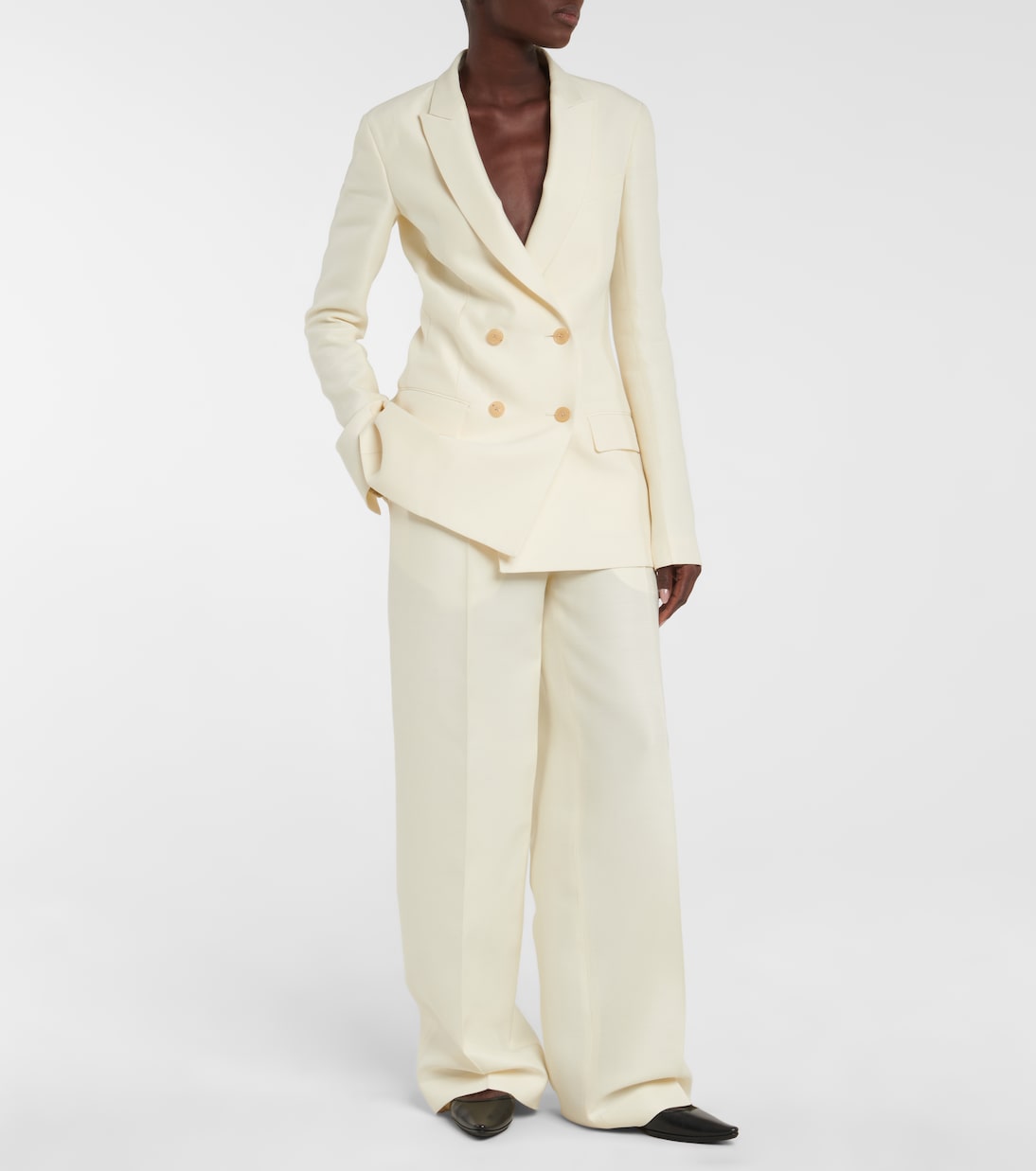 Pantalon Gordon en laine et soie | The Row