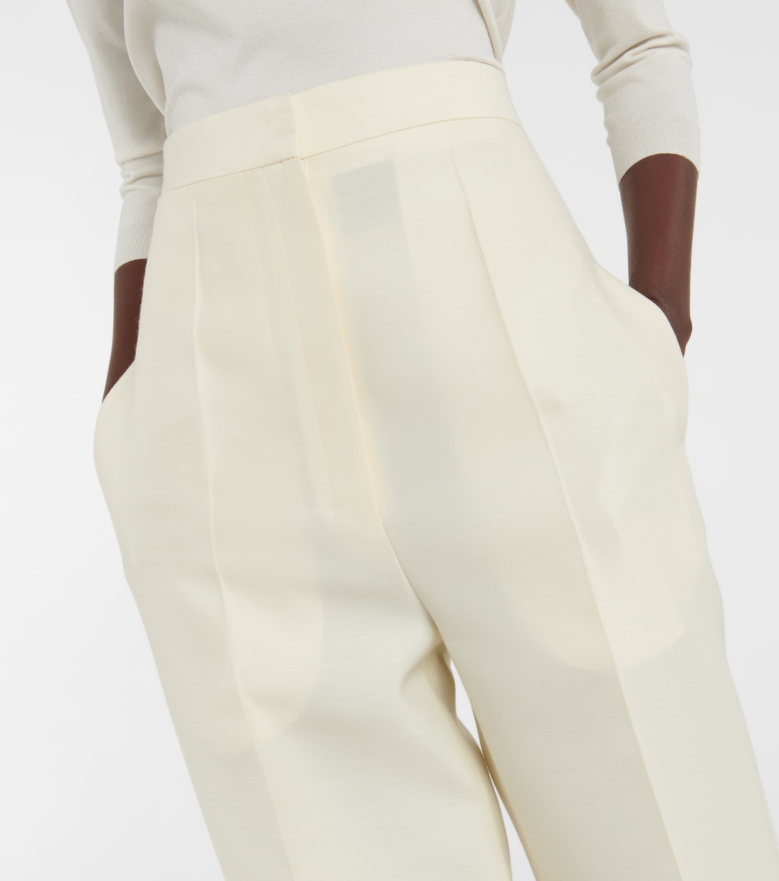 Pantalon Gordon en laine et soie | The Row