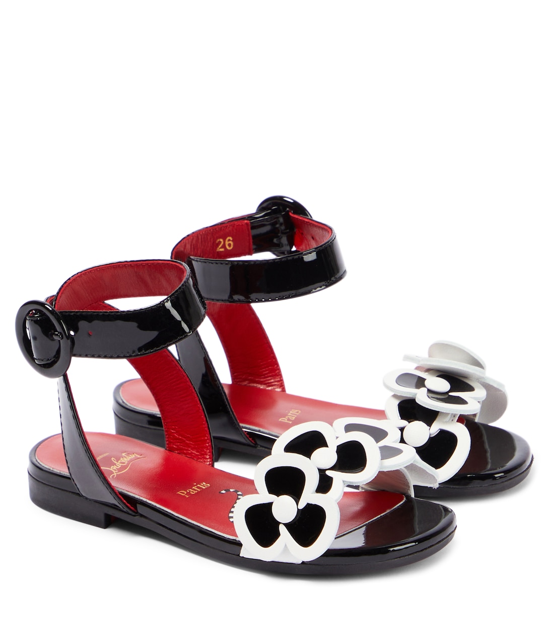 Sandales Pensatoi en cuir verni | Christian Louboutin Kids
