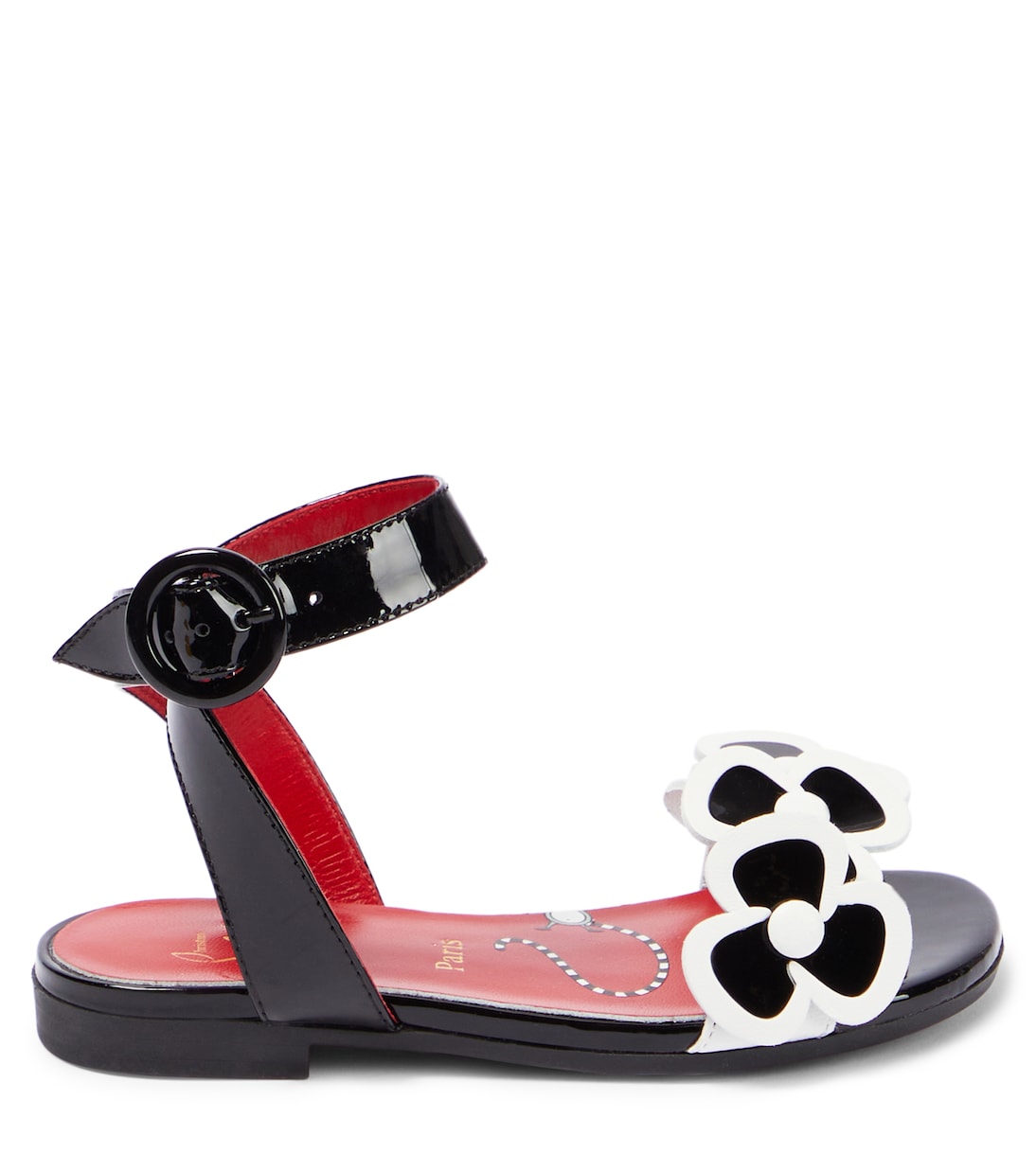 Sandales Pensatoi en cuir verni | Christian Louboutin Kids