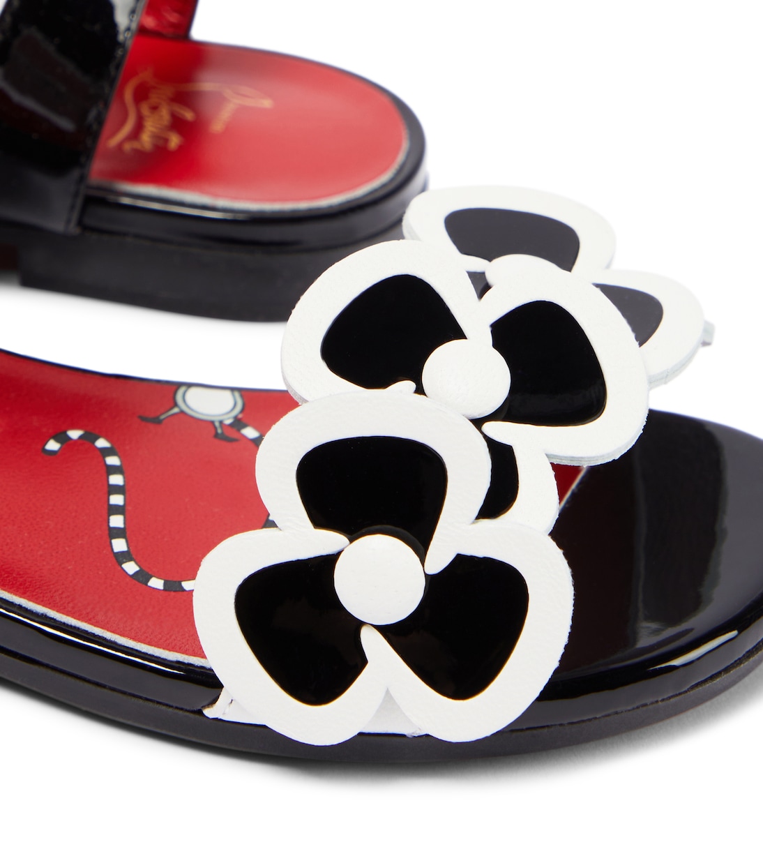 Sandales Pensatoi en cuir verni | Christian Louboutin Kids