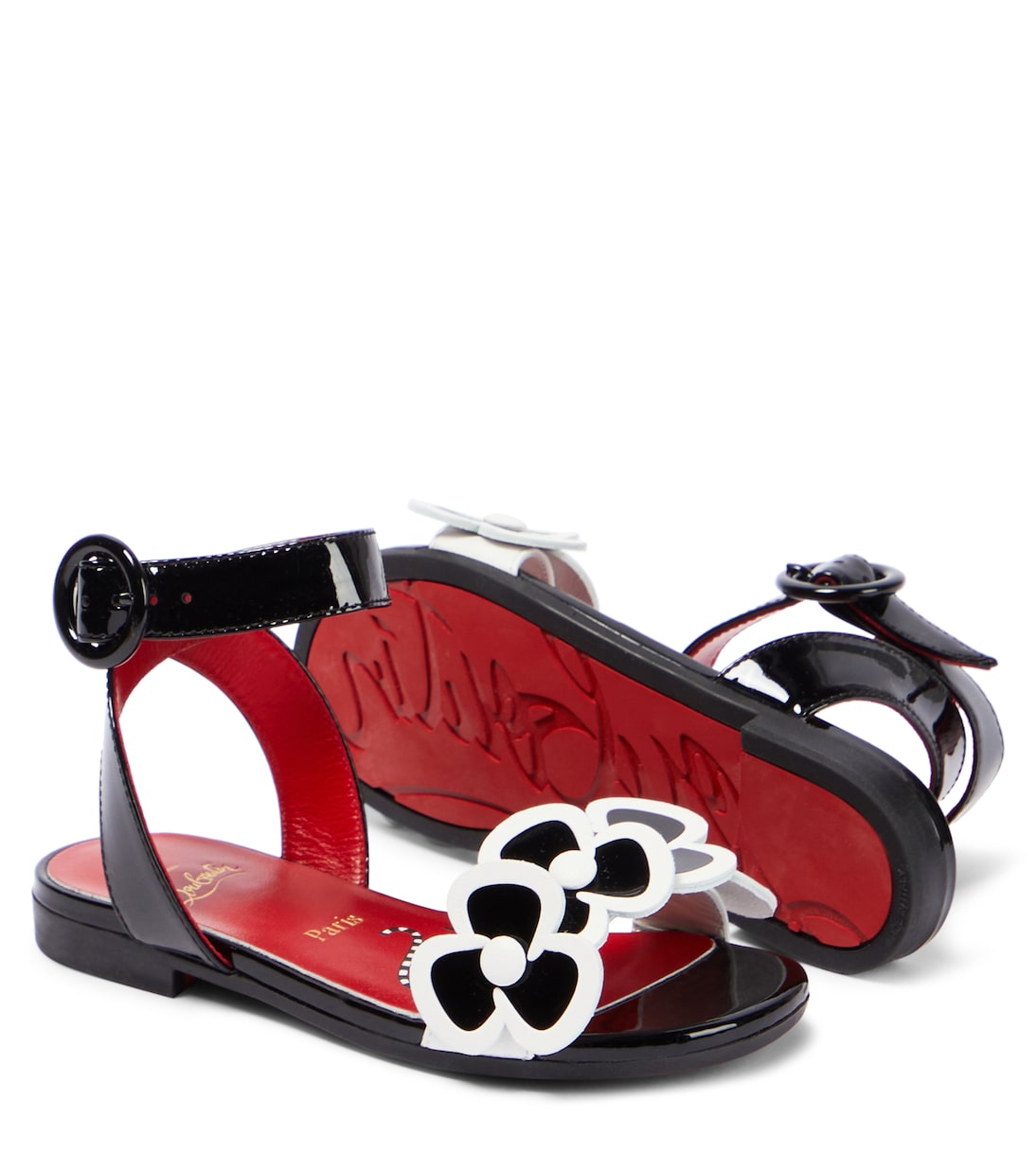 Sandales Pensatoi en cuir verni | Christian Louboutin Kids
