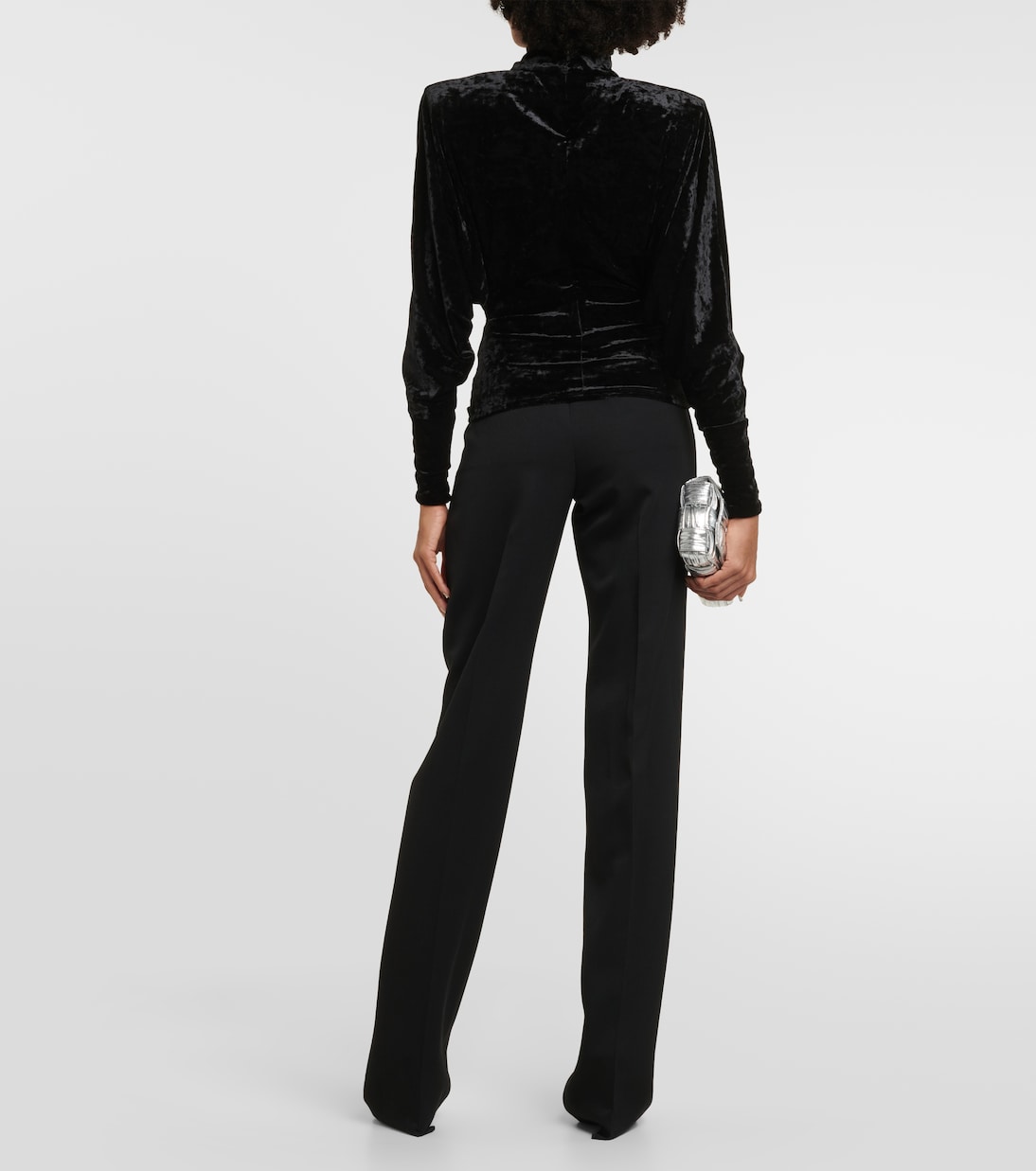 Draped velvet top  | Alexandre Vauthier