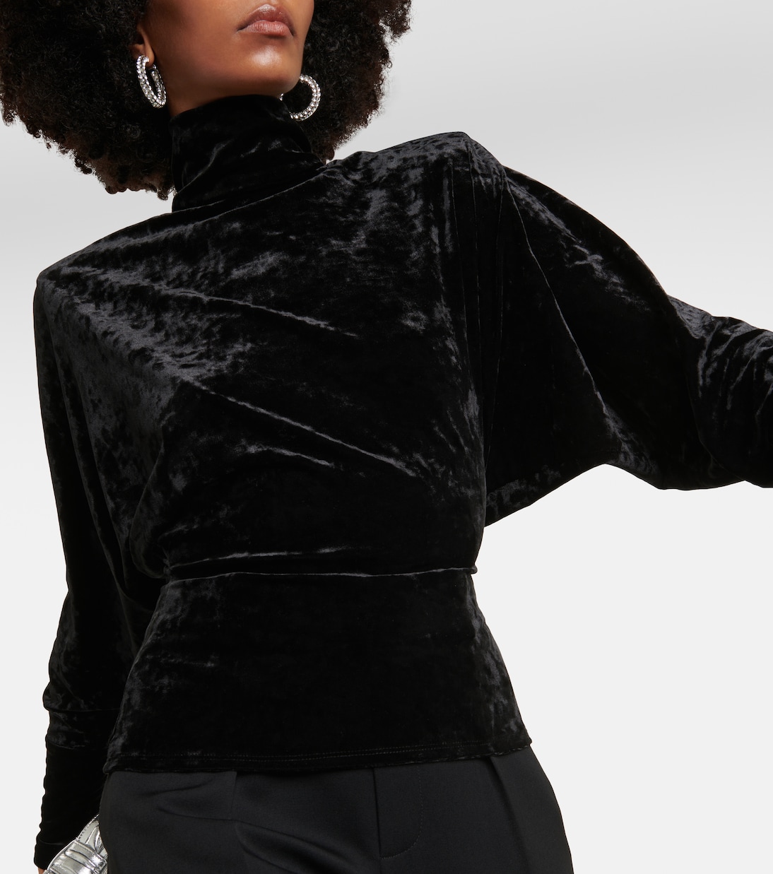 Draped velvet top  | Alexandre Vauthier