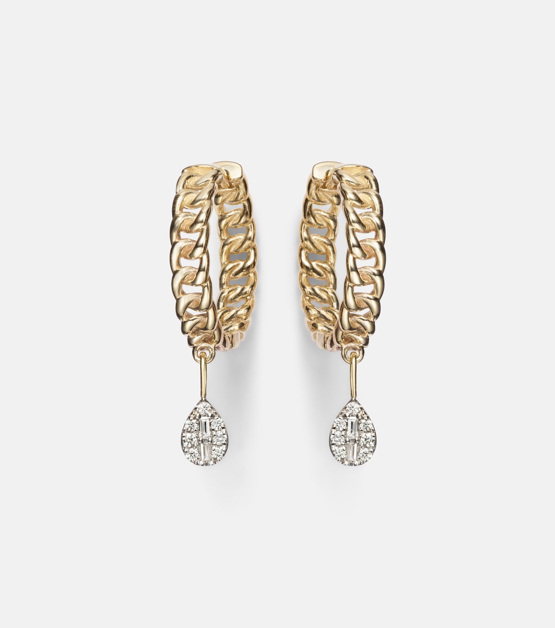 Boucles d'oreilles en or 10ct et diamants | Stone and Strand