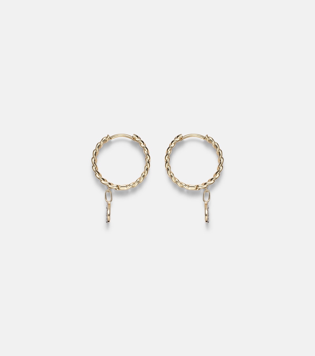 Boucles d'oreilles en or 10ct et diamants | Stone and Strand