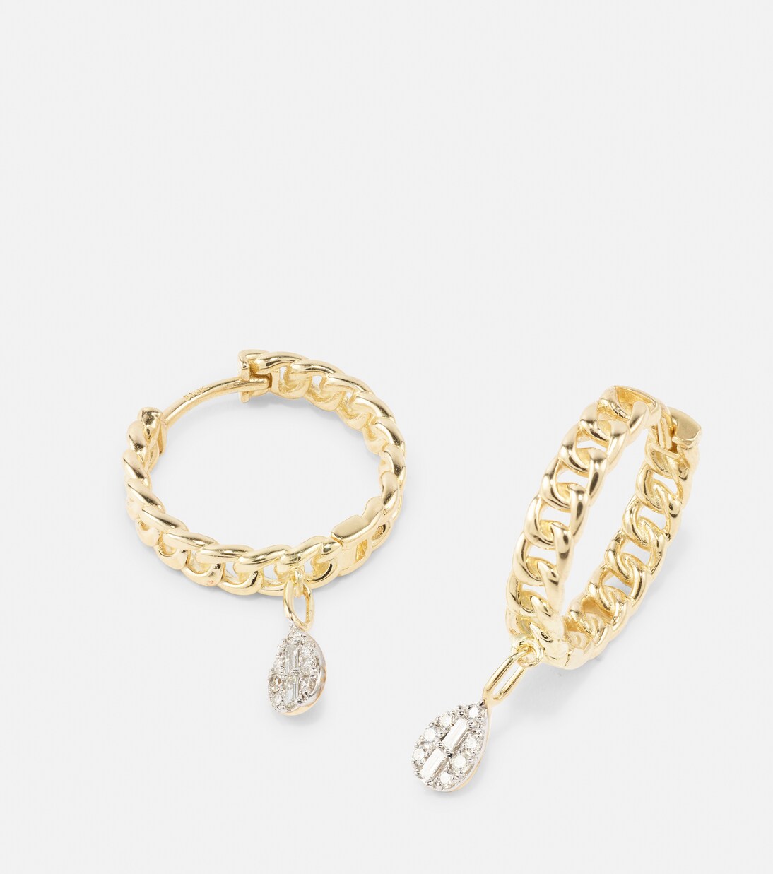 Boucles d'oreilles en or 10ct et diamants | Stone and Strand