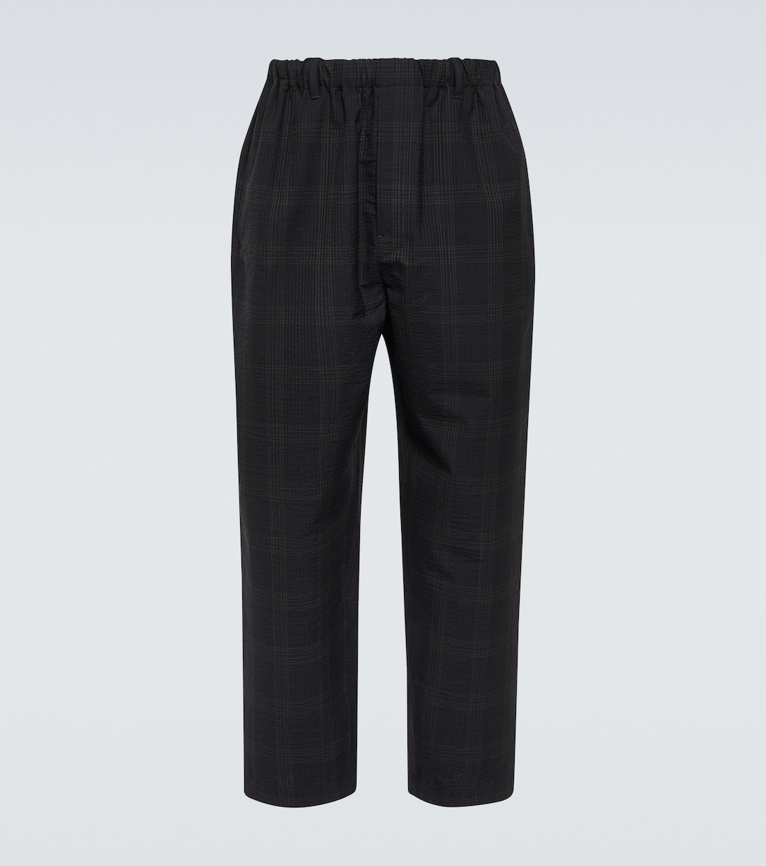 Pantalones de sirsaca de algodón a cuadros | Lemaire