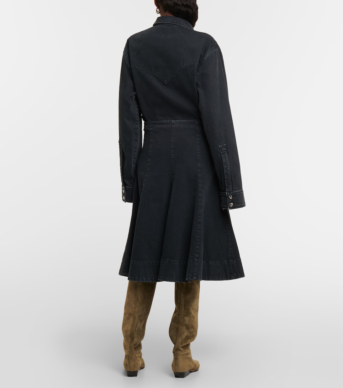 Jupe midi Lennox en jean | Khaite