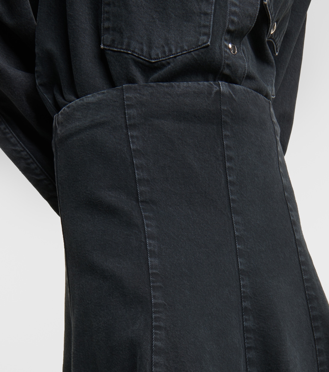 Jupe midi Lennox en jean | Khaite