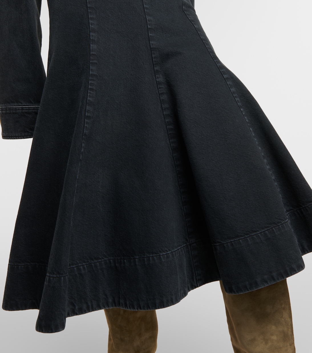 Jupe midi Lennox en jean | Khaite
