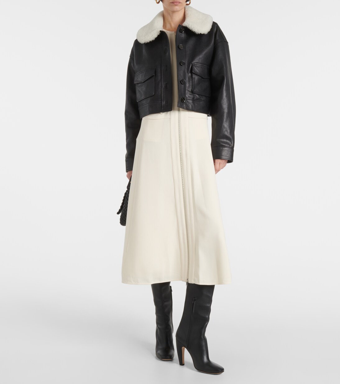 Giacca in pelle Judd con shearling | Proenza Schouler