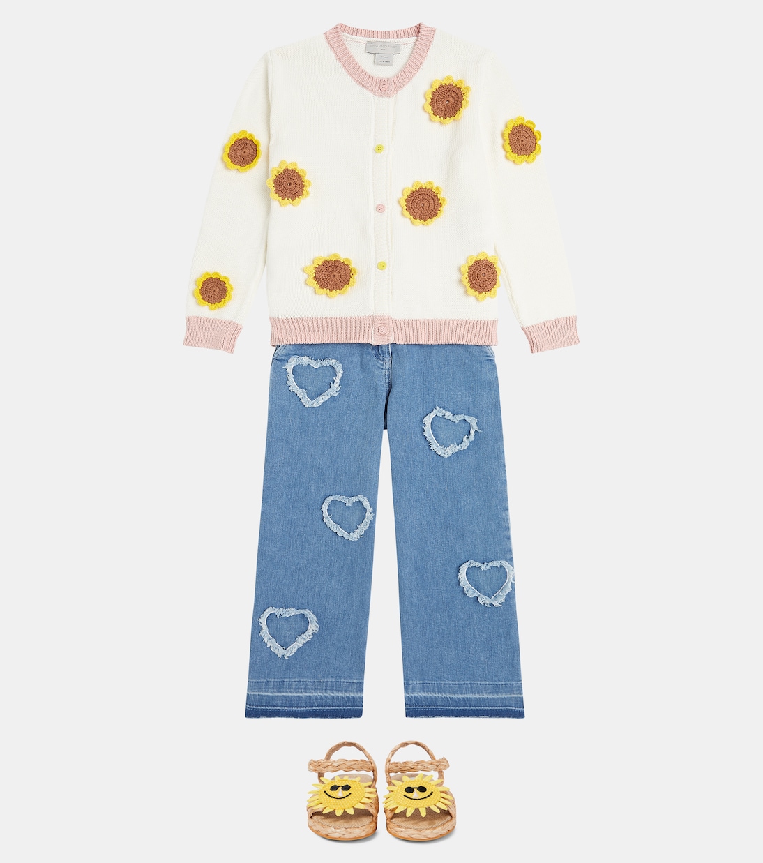 Cárdigan de algodón adornado | Stella McCartney Kids