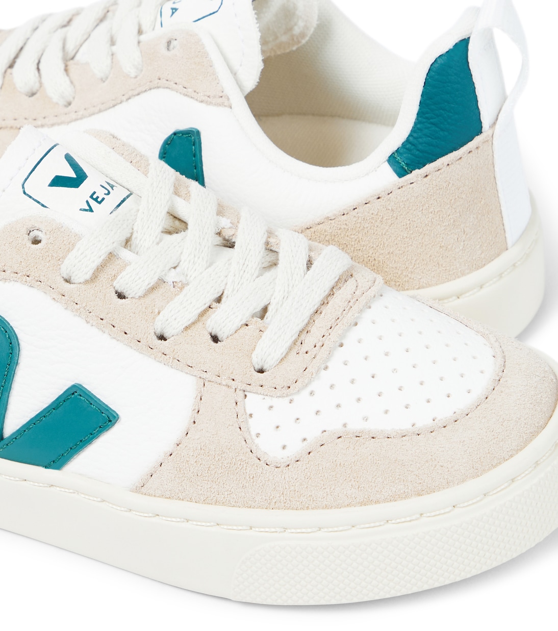 Baskets V-10 en cuir et daim | Veja Kids