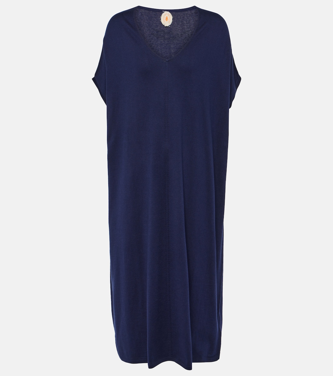 Vestido midi de algodón, seda y cachemir | Jardin des Orangers