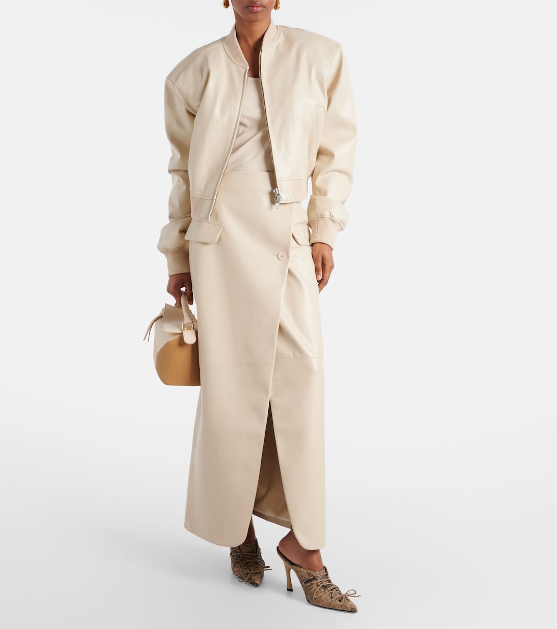 Micky faux leather bomber jacket | The Frankie Shop