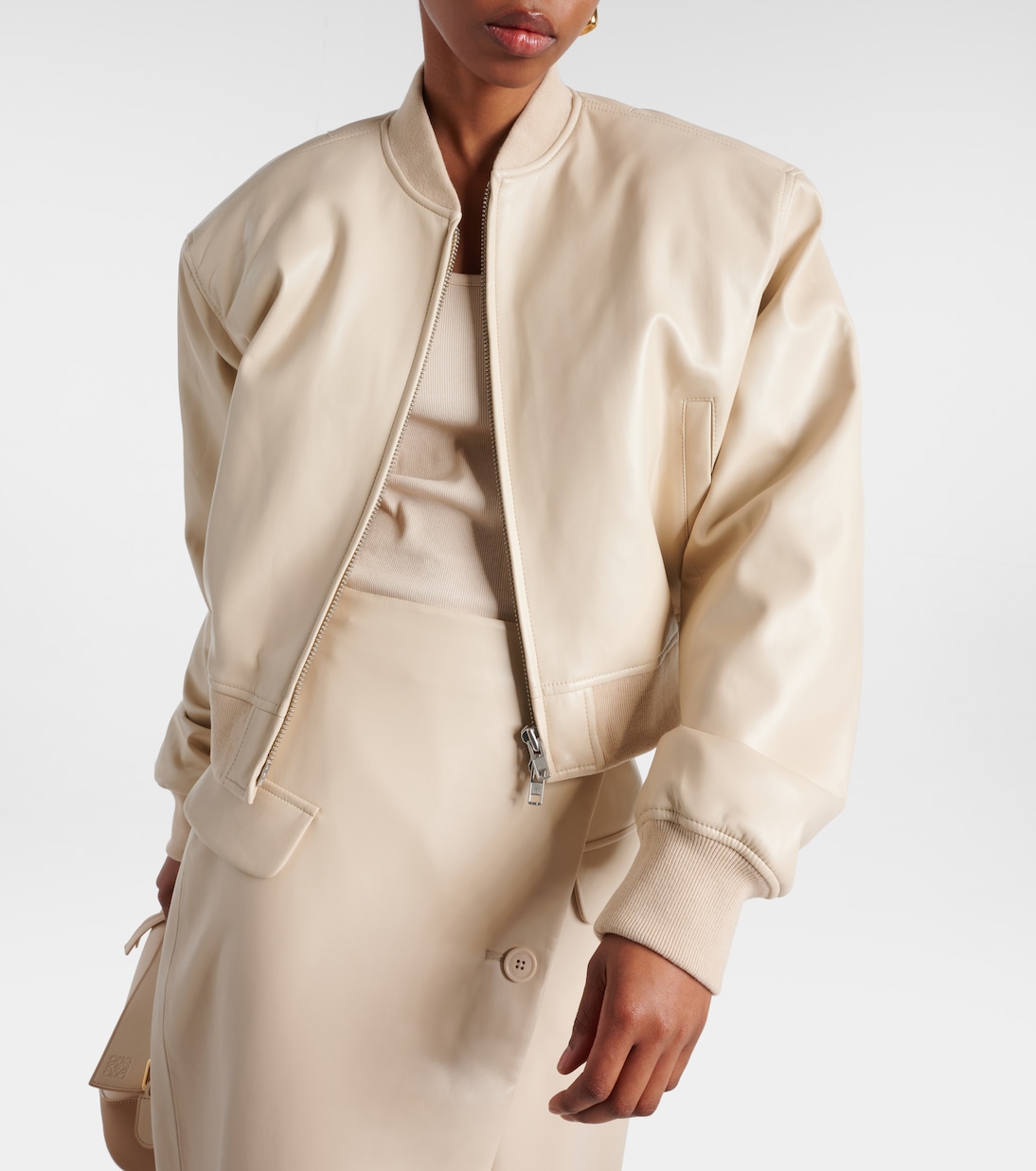 Micky faux leather bomber jacket | The Frankie Shop