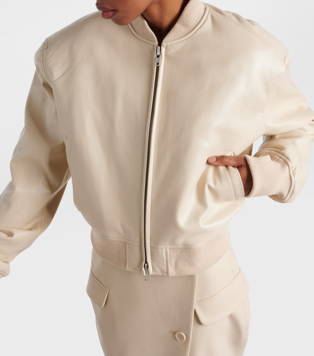 Micky faux leather bomber jacket | The Frankie Shop