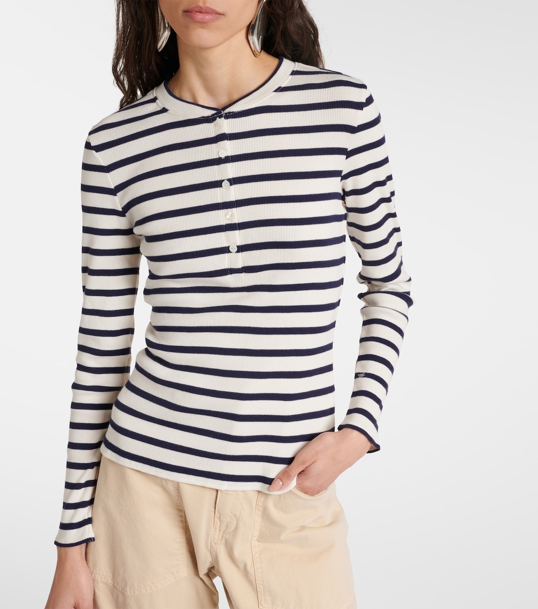 Longsleeve Jordan Henley aus Baumwolle | Nili Lotan