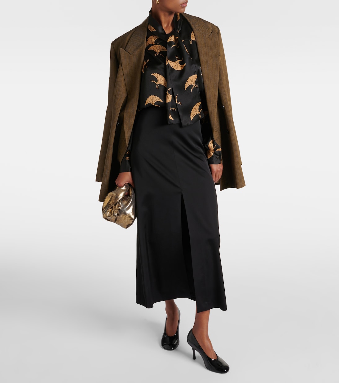 Gonna lunga in crêpe di raso | Dries Van Noten