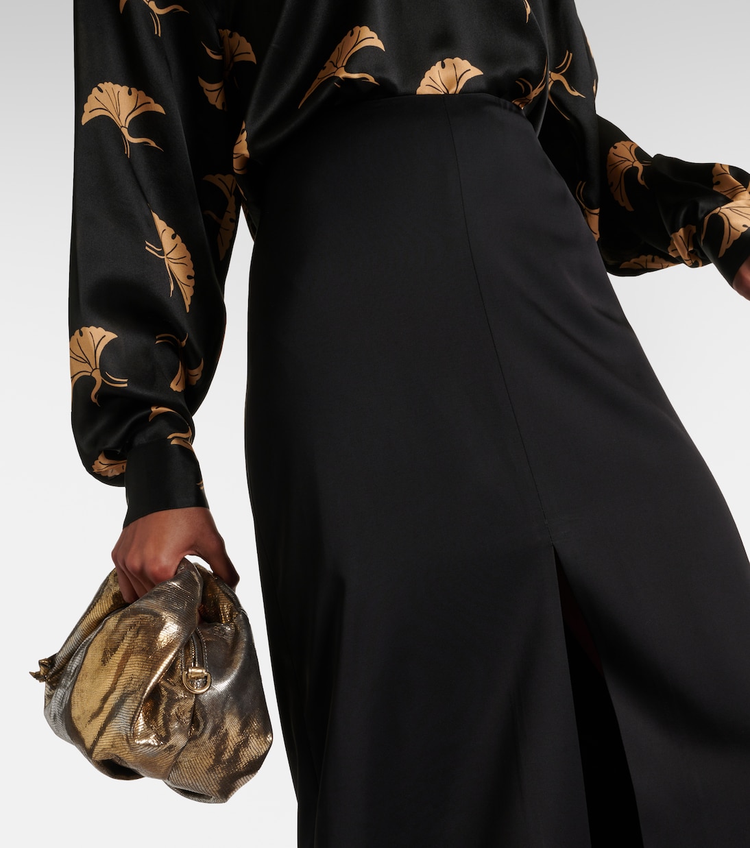 Gonna lunga in crêpe di raso | Dries Van Noten