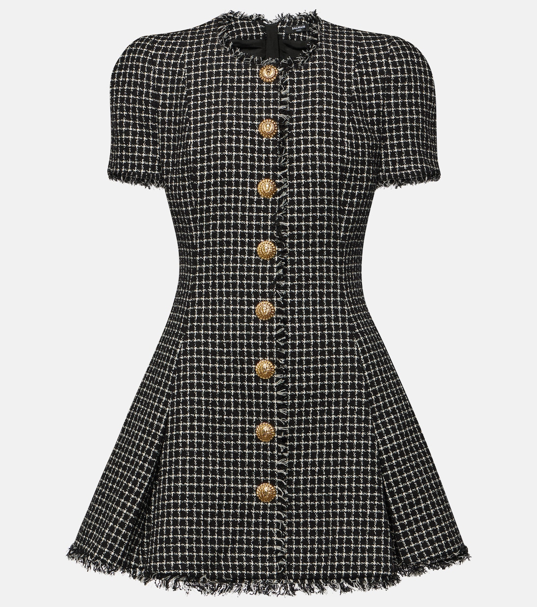 Miniabito in tweed di misto cotone | Balmain