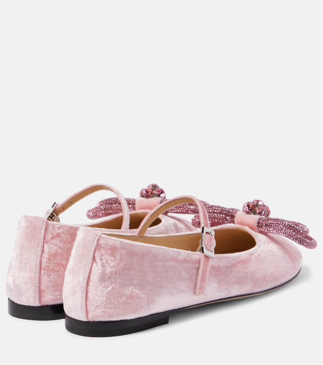 Double Bow velvet ballet flats | Mach & Mach
