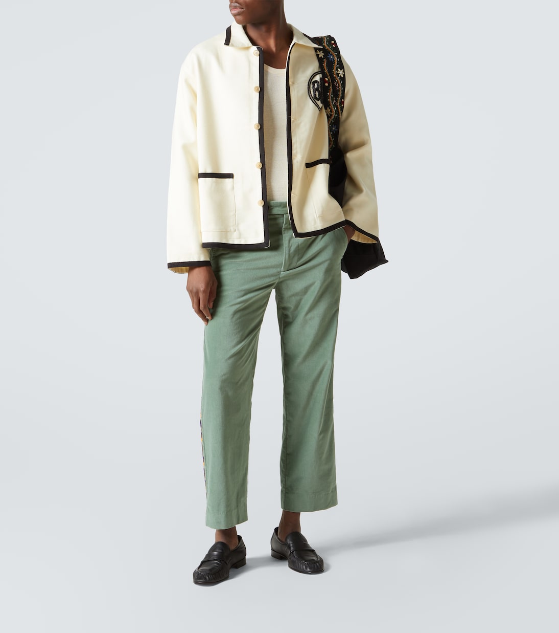 Beaded wool jacket | Bode