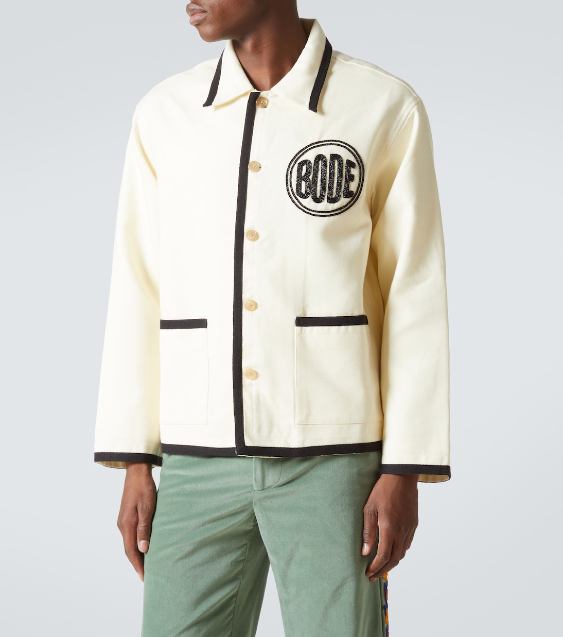Beaded wool jacket | Bode