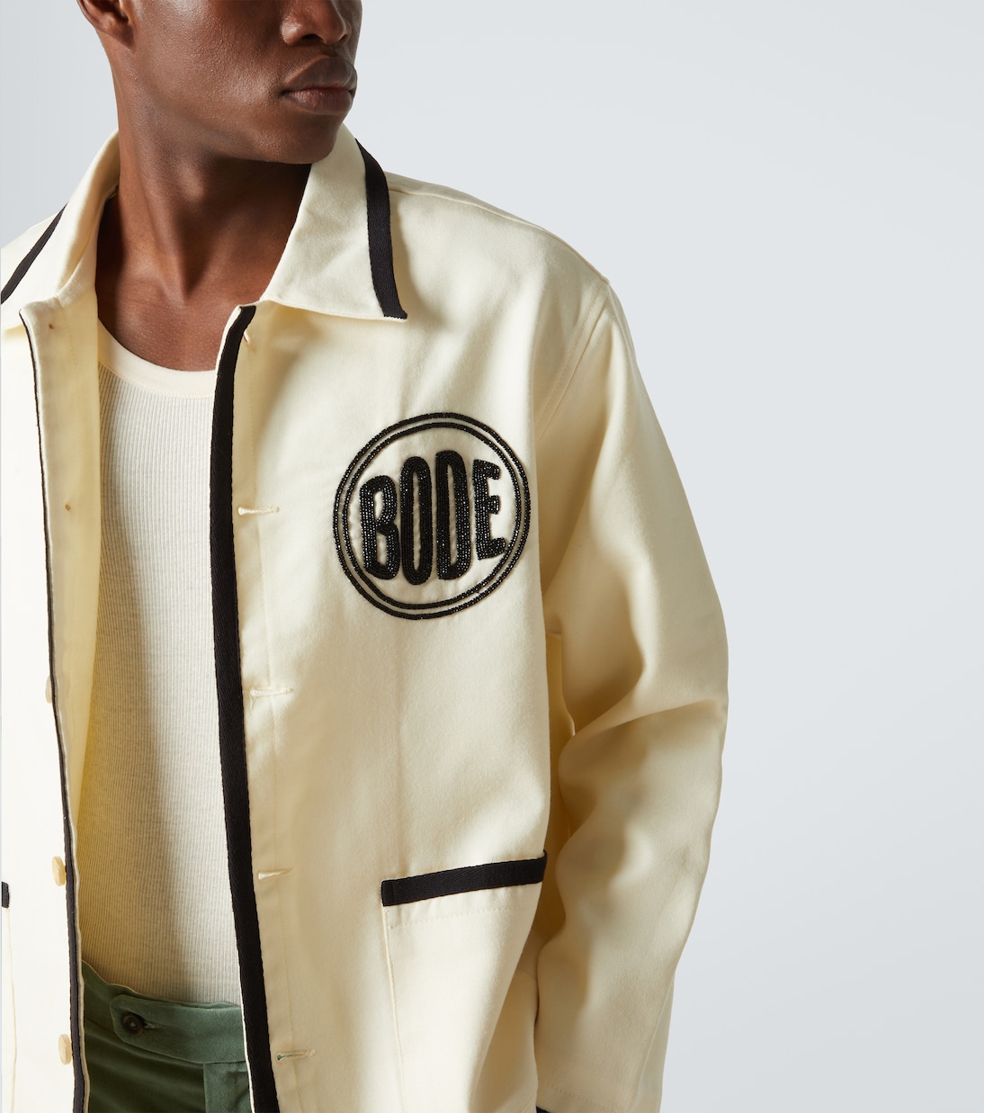 Beaded wool jacket | Bode