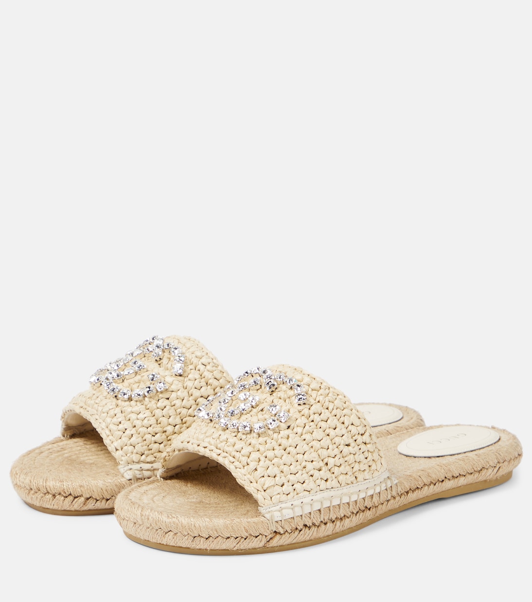 Interlocking G espadrille slides | Gucci