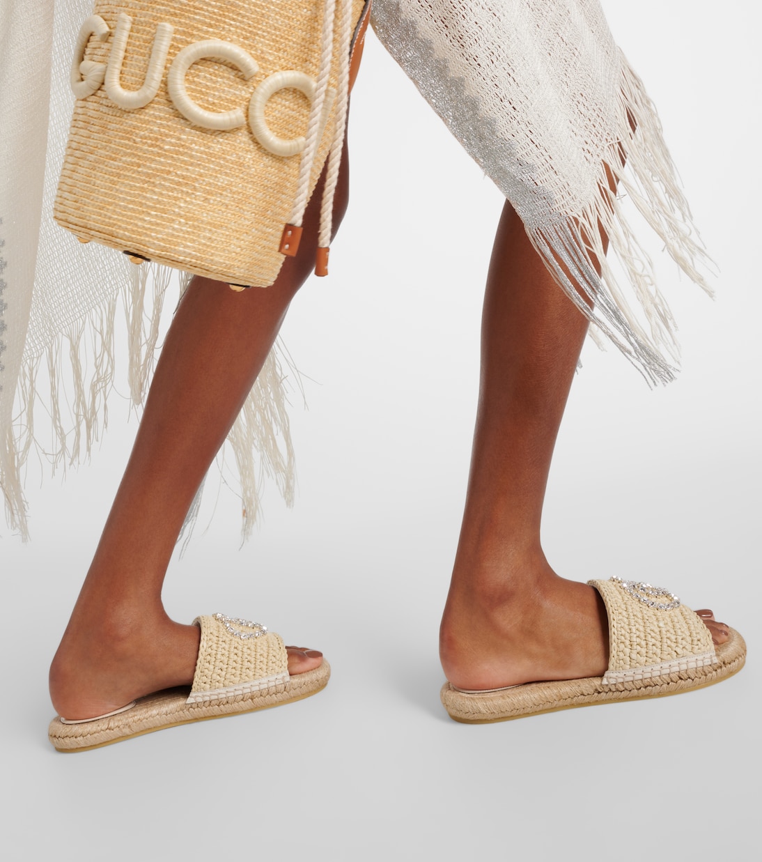 Interlocking G espadrille slides | Gucci