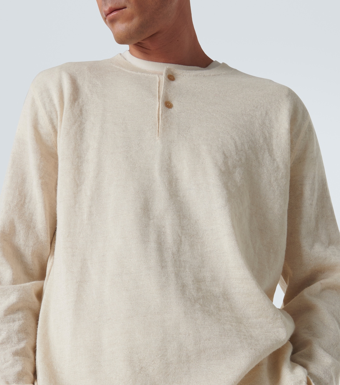 Henley-Top Ennio aus Wolle und Seide | The Row