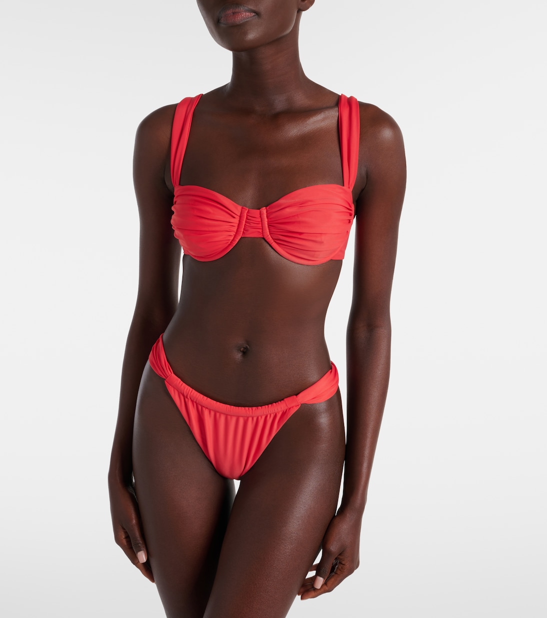 Balconette ruched bikini top | Faithfull