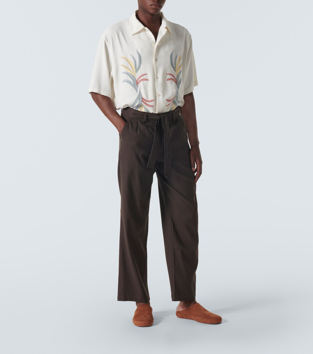 Pantaloni regular in misto lino | Commas