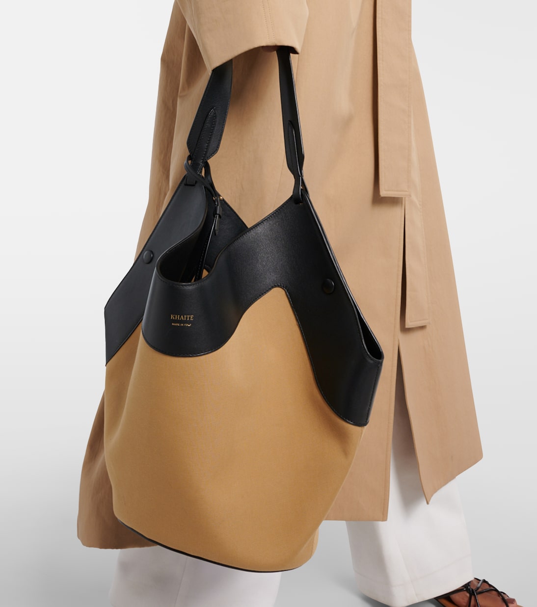 Borsa Lotus Medium in canvas e pelle | Khaite