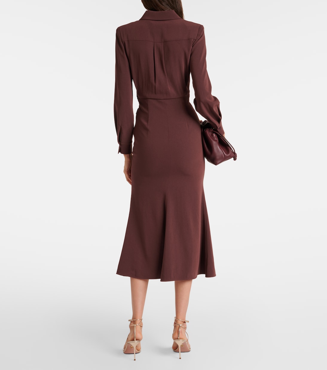 Robe midi en crêpe de satin | Roland Mouret