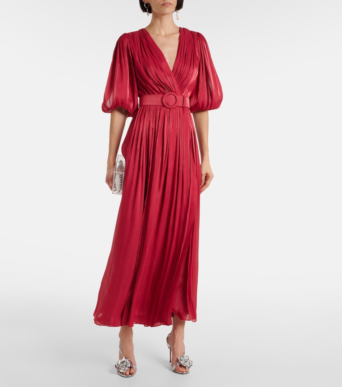 Midikleid Brennie Lurex® aus Georgette | Costarellos