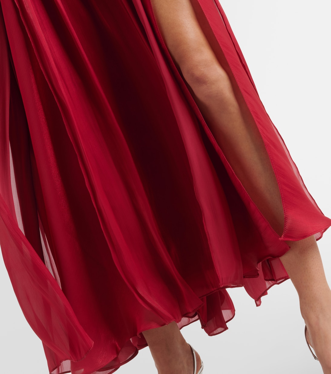 Midikleid Brennie Lurex® aus Georgette | Costarellos