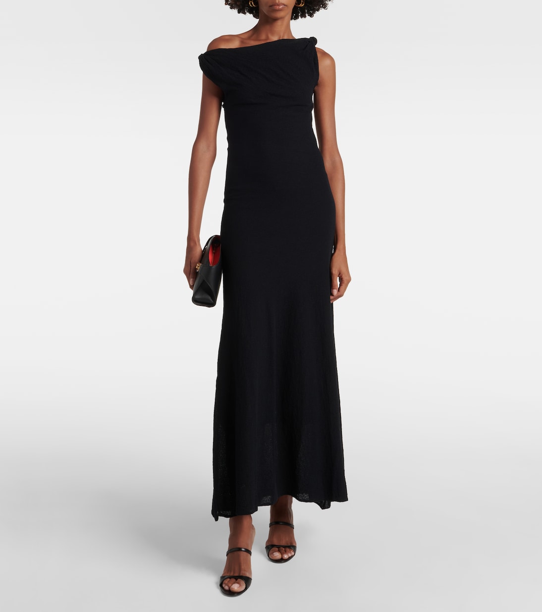Robe midi Glow Twist en coton mélangé | SIR