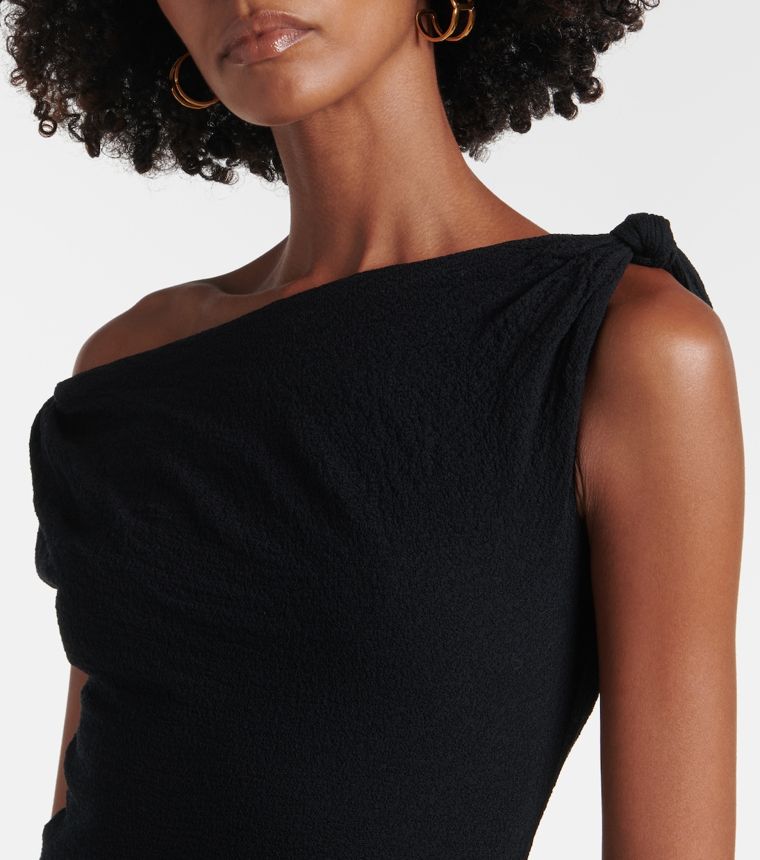 Robe midi Glow Twist en coton mélangé | SIR