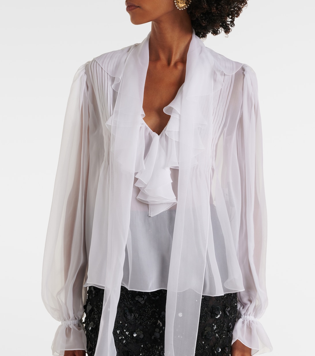 Blusa in seta con fiocco | Dolce&Gabbana