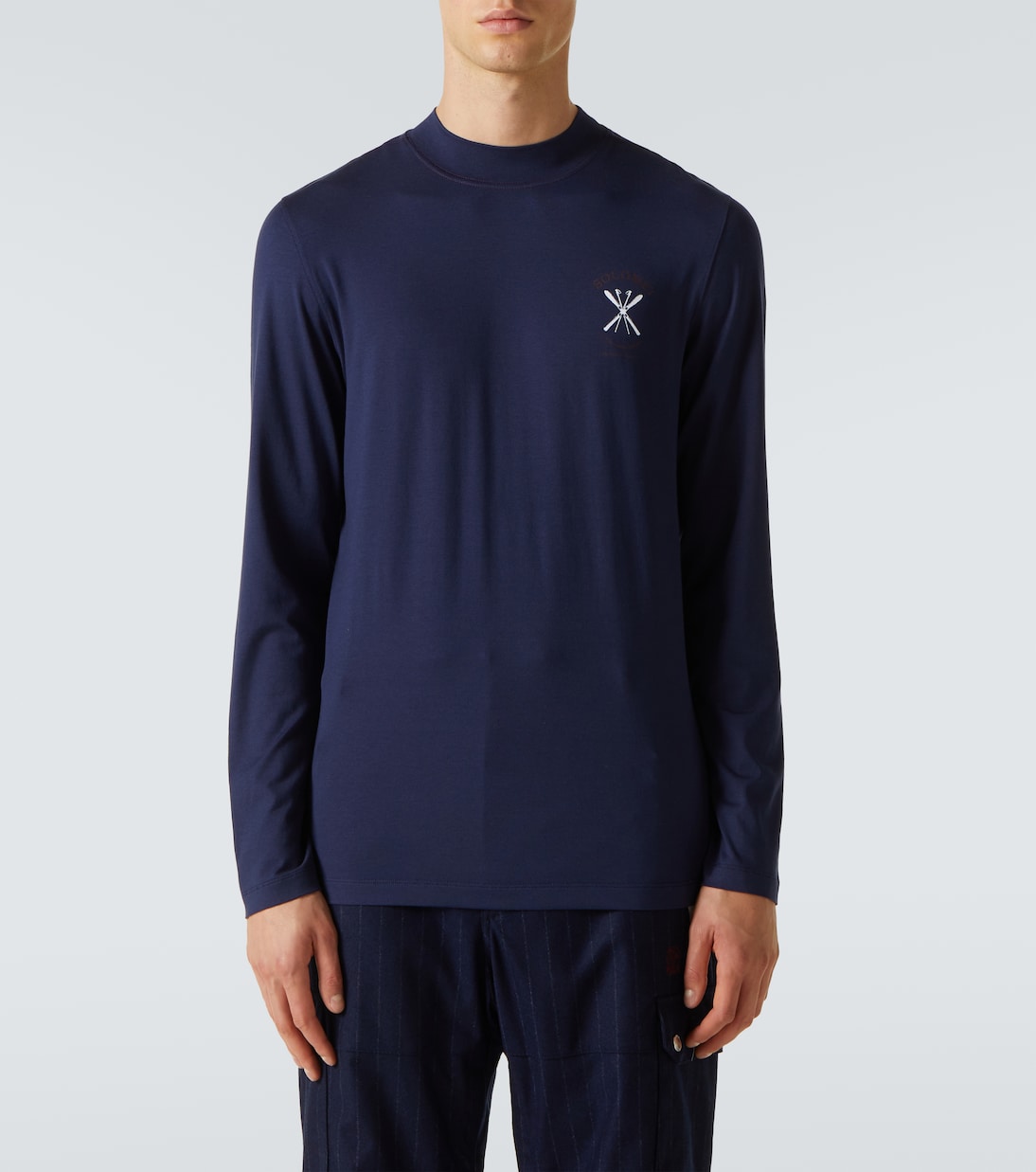 Camiseta de seda con logo | Brunello Cucinelli